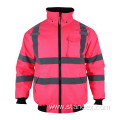 Women Black Bottom Thermal Safety High Visibility Jacket